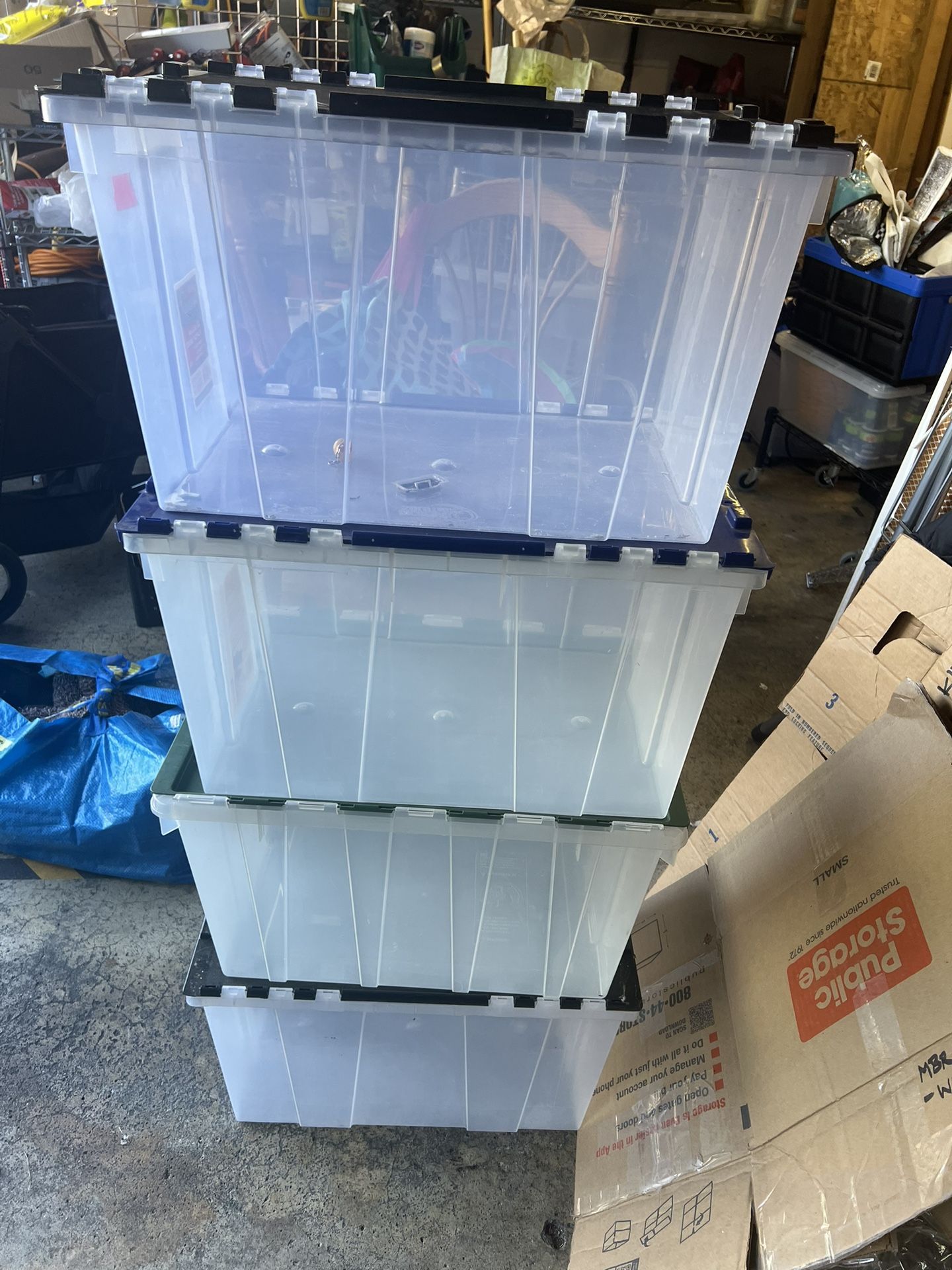 Clear Plastic Storage Bins