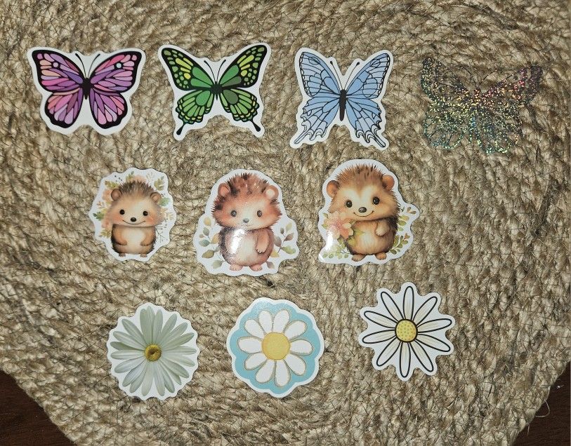 Stickers Butterfly Hedgehog Daisy Stickers 10