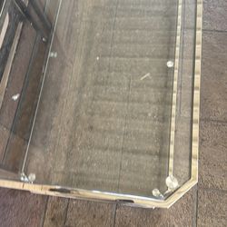 Glass coffee table