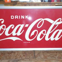 All Aluminum Vintage Coca Cola Sign 