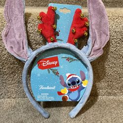 Disney Stitch Christmas reindeer headband new