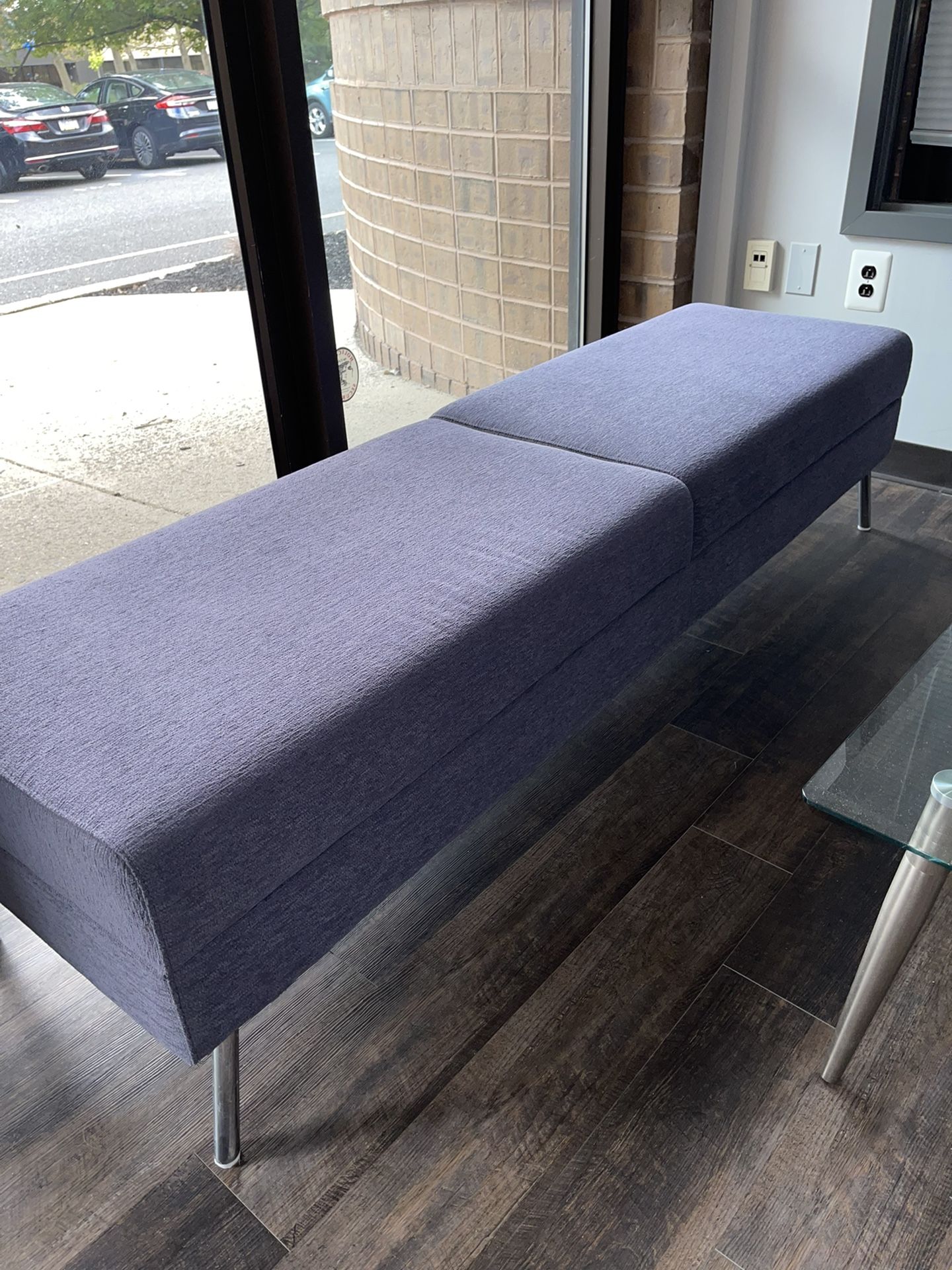 Padded Bench Seating Gray