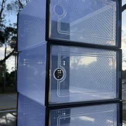 14 Clear Plastic Shoe Box Storages