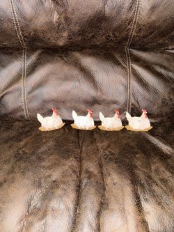 Set of 4 Wooden Chicken Napkin holders
