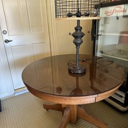 Antique Oak Table & Pie Safe