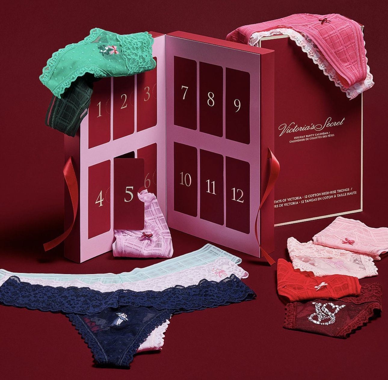 New VS 12 Christmas Box Thongs LARGE