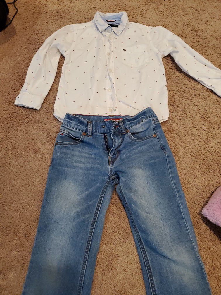 Tommy Hilfiger  Shirt And Pants Size 6 Kids