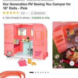 Our Generation RV “Seeing You” Camper for 18” Dolls – Pink