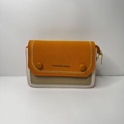 Women's Gold Crossbody Bag with Wide Strap