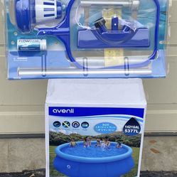Brand New 12ft Swimming Pool With Floating Filter and Pump For $200