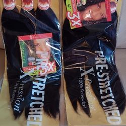 2 PKG OF OUTRE PURPLE XPRESSION 42" PRE STRETCHED HAIR