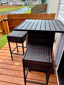 Beautiful Brown Rattan 5pc Bistro