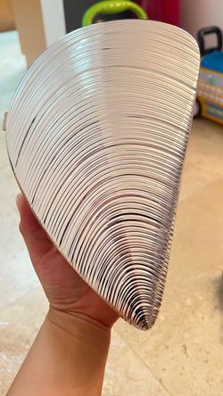 Silver Metallic Striped Clutch Bag