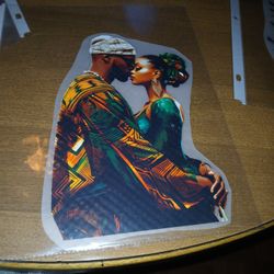 African Couple Iron On