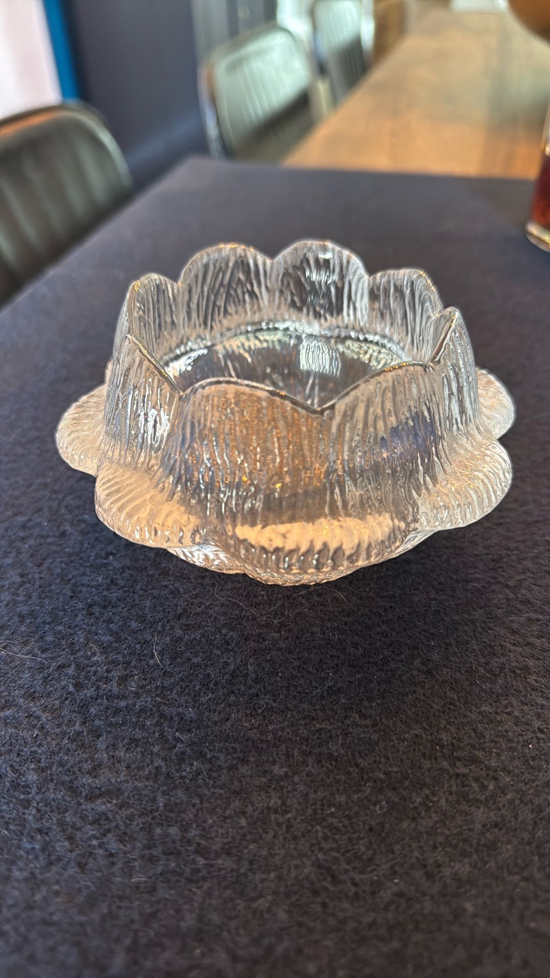 HOLMEGAARD WATER LILY BOWL CANDLE OR TEALITE HOLDER 5"X3.25"