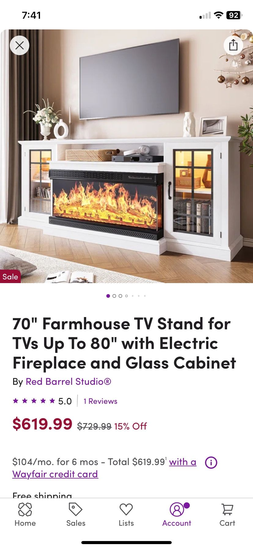 White Modern Farmhouse TV/Fireplace Stand