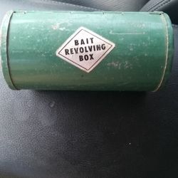 Vintage Revolving Fishing Bait Box 