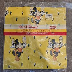 Vintage Cleo Disney Mickey Mouse with Ice Cream Gift Wrap