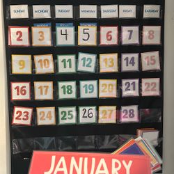 Calendar Teacher Homeschool Pocket Chart