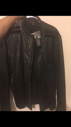 Diesel black gold leather jacket
