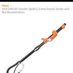 WEN DW6395 Variable Speed 6.3-Amp Drywall Sander with Mid-Mounted Motor  
