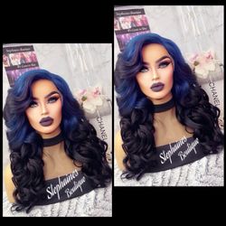Human Hair Blended Lace Front Wig 