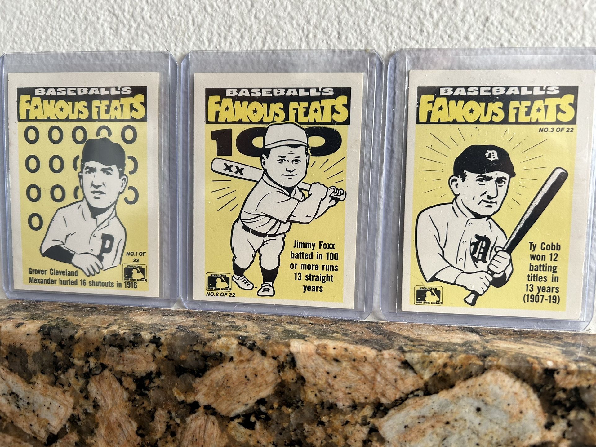 1986 Famous Feats Baseball Stickers (3)