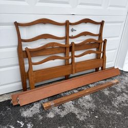 Vintage Solid Wood Full Size Bed Frame