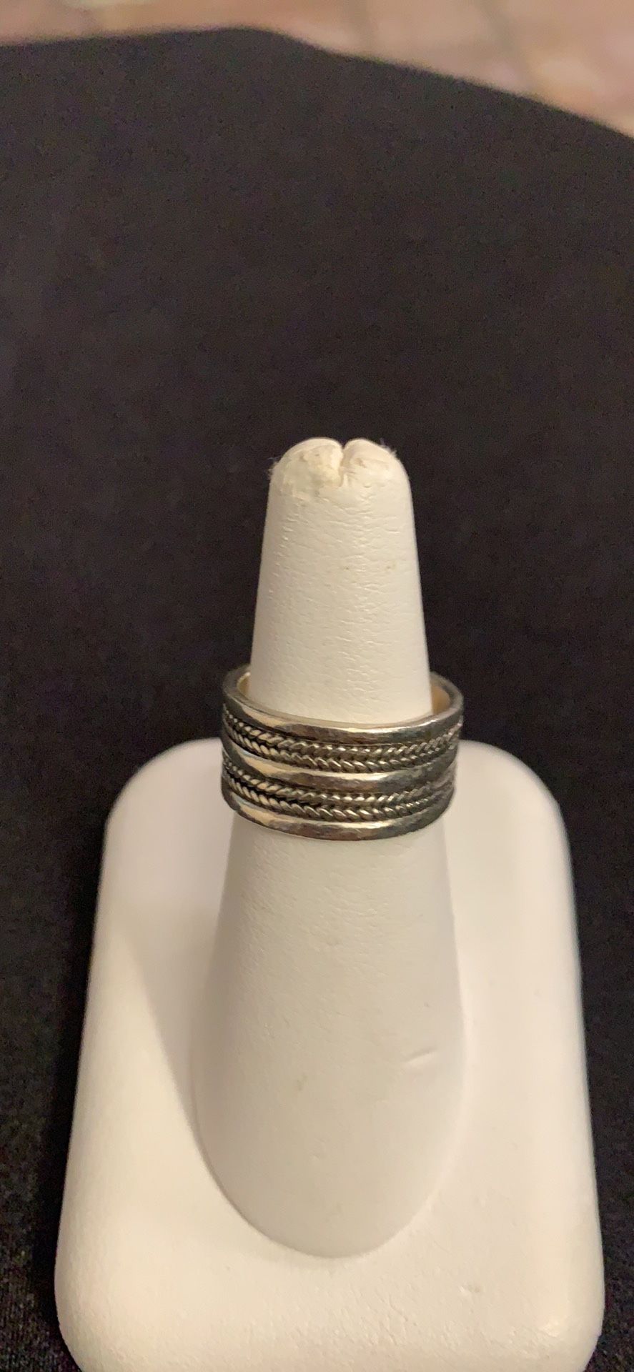 Sterling Silver Rope Band Ring