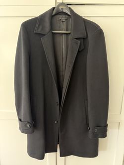 Theory Men's Wool Cashmere Overcoat - Black - Size L