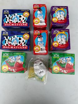 9 Dalmation and Snowman Snowglobes and more