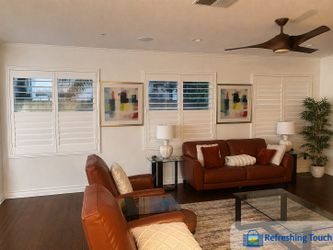 Shutter Blinds, Plantation Style, Basswood and Polyvinyl, Installed | 909-681-7003