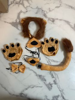 Lion Costume Accessories Set – Ears, Tail & Paws