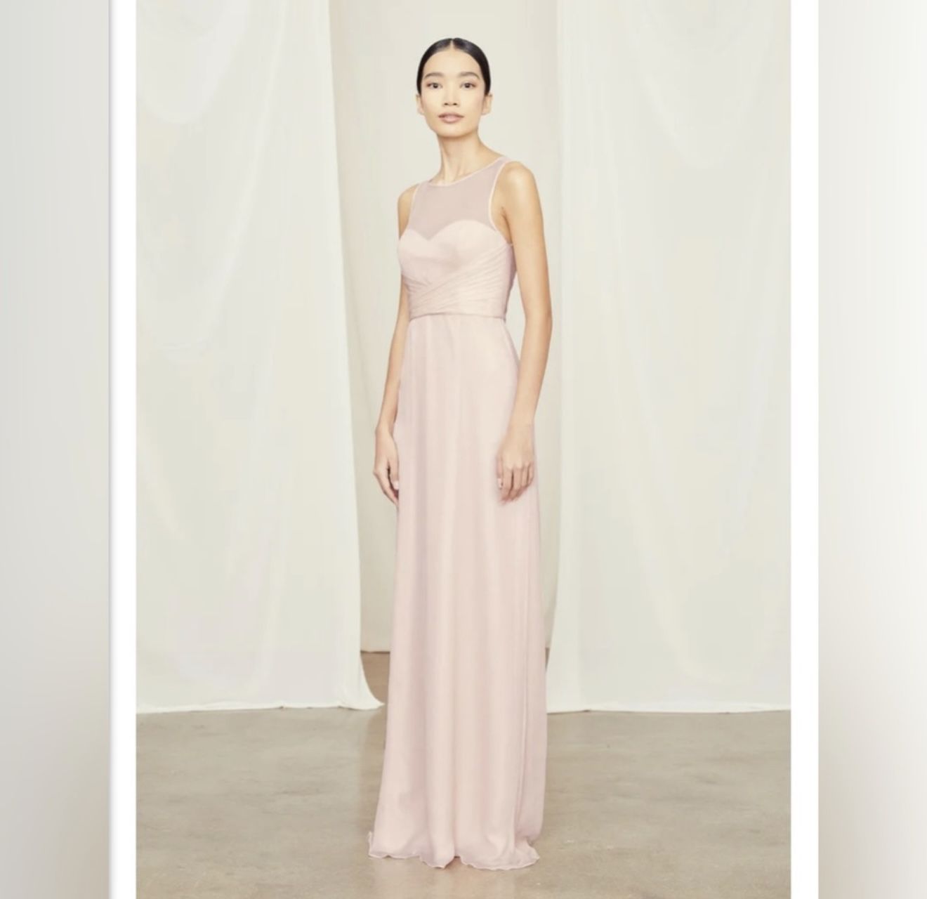 {AMSALE} Blush Pink Bridesmaid Dress