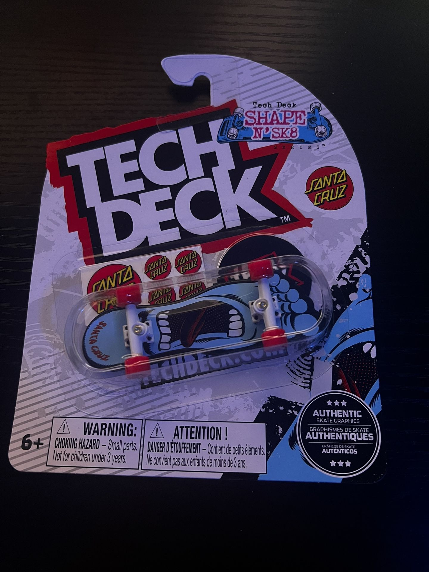 Tech Deck Santa Cruz Shape N Sk8 Screaming Hand Fingerboard