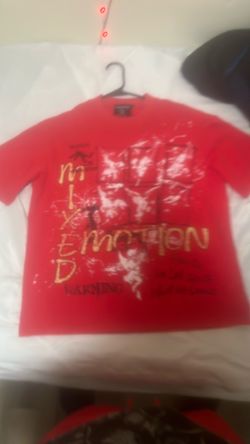 Red mixed emotions tee