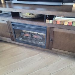 TV Stand With Fireplace 