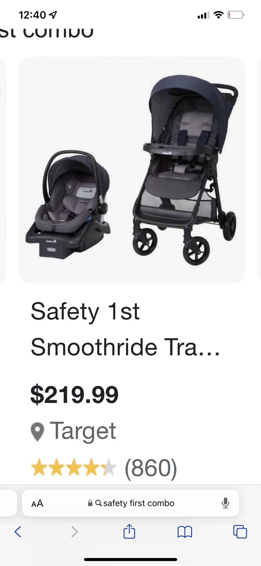 SAFETY 1st COMBO SMOOTH RIDE