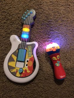 Light up guitar and mic