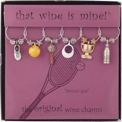 Tenis Wine Glass Markers 