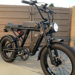 NEW! Electric Bike, Full Suspension, 750 Watt, Dual Battery, Up To 85 Miles (pedal Assist 1), 33MPH, Green , Black Or Red  