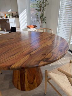 Modern Round Wood Dining Table