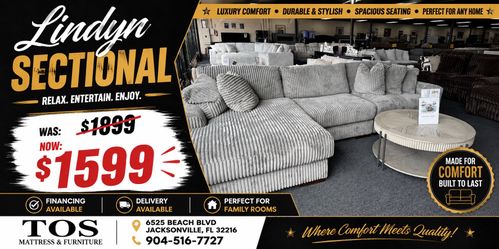 Lindyn 3PC Sectional. 🚚WE DELIVER🚚