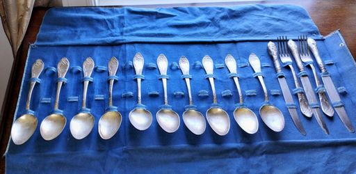 Vintage Soviet Era Silver plated (Melhior) Silverware 