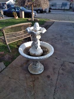 3 piece fountain birdbath