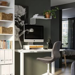 IKEA TROTTEN Desk sit/stand - White