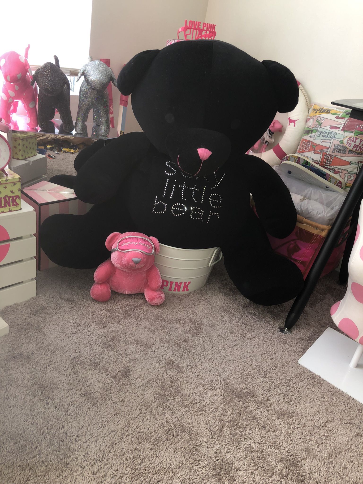 Rare Collectible Victorias Secret Pink Giant Teddy Bear Display 