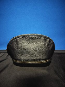 Pottery Barn Reese Black Leather Makeup/Jewelry Box