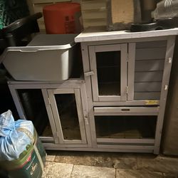 Gate, House & Supplies For Rabbit