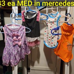 Used Pet Clothing Good Condition $3 Ea